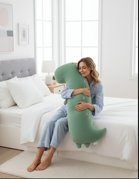 Anypillow Green Dinosaur Throw Long Body Pillow Plush 80cm