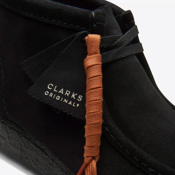 Clarks Originals Wallabee Boots Black Suede