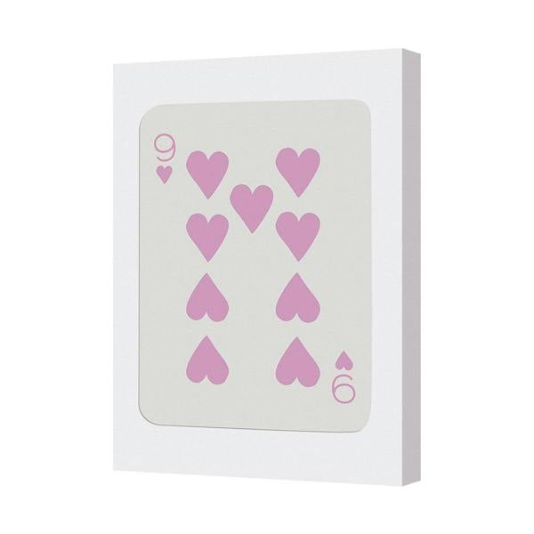 Benjamin Tate Design Nine Of Hearts Pink Hearts Canvas Wall Art Print Modern Home Decor