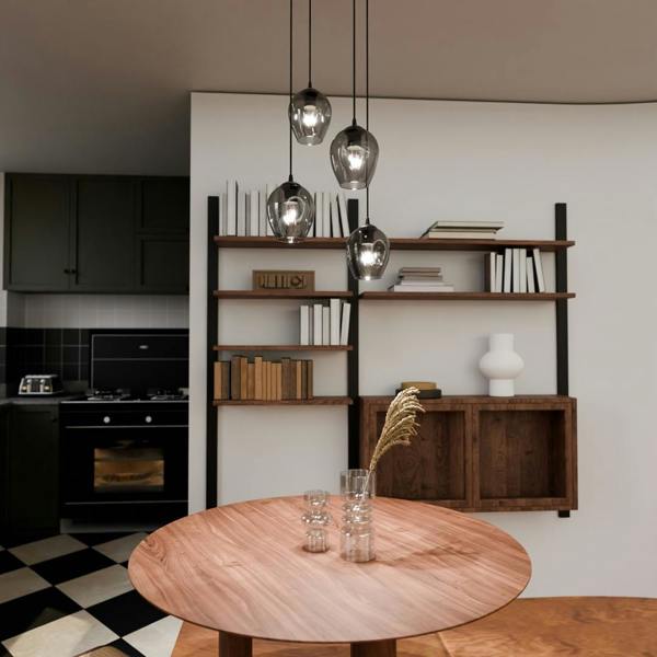 Emibig ISTAR Pendant lamp  4 x E27 Black with Graphite Shade