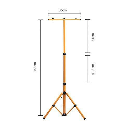 HYGRAD BUILT TO SURVIVE HYGRAD® Floodlight Tripod Stand, Twin Head -Could Mount 1 to 2 Lights, Portable Telescopic Outdoor Lamp Stand 160cm