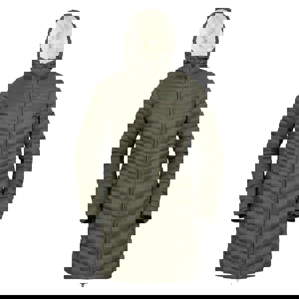 Mountain Warehouse Womens/Ladies Florence Faux Fur Lined Padded Jacket - Khaki Green