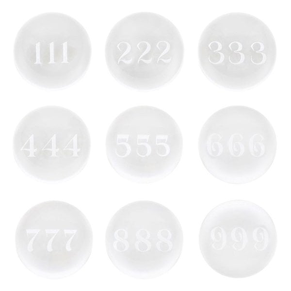 Serano Set of 9 Angel Number Crystal Balls