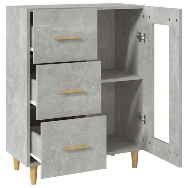 Berkfield Sideboard Concrete Grey 69,5x34x90 cm Engineered Wood