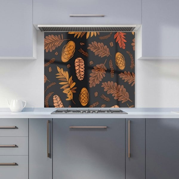 Warren Reed - Designer Autumn Leaves And Pinecones Kitchen Splashback