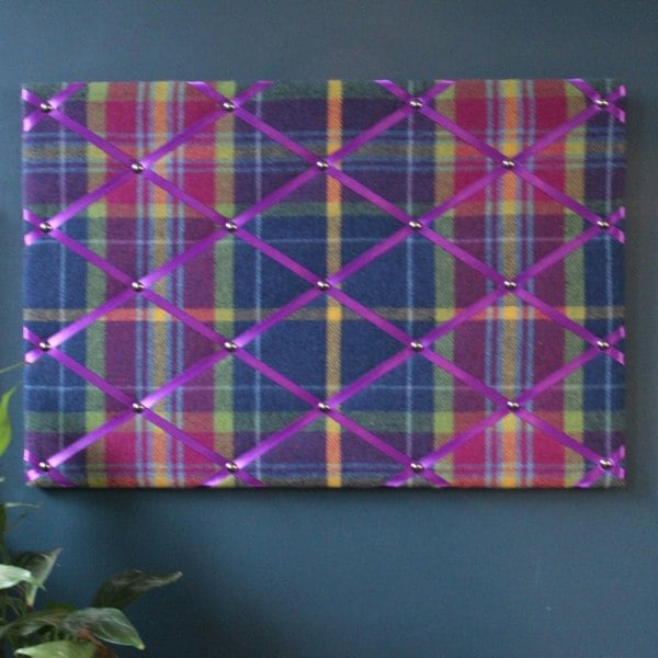 Notice Board - Shiba Tweed with Purple Ribbon