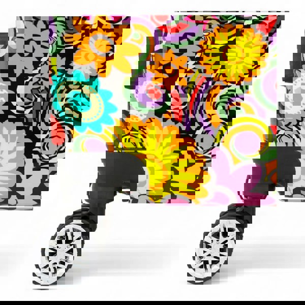 Infinity Luggage Hard Shell Suitcase Flower Heart Printed Luggage Travel Bag