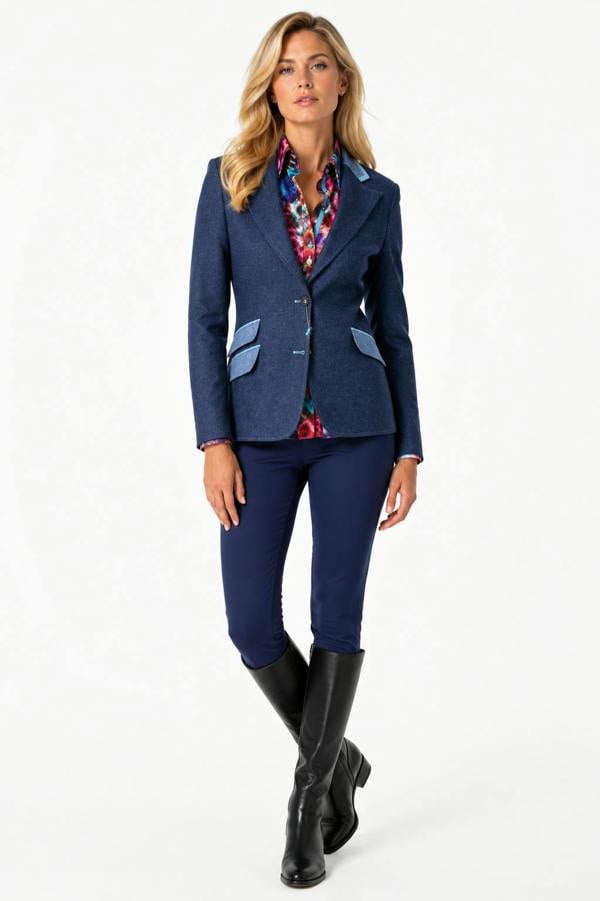 Claudio Lugli The Ascot Herringbone Contrast Blazer