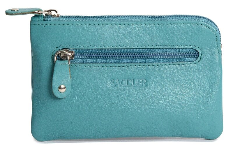 SADDLER Compact Leather Coin & Card Purse "Ellie" – Handmade by Saddler | RFID Protected & Gift Boxed | With Front Zip Pocket & Key Holder