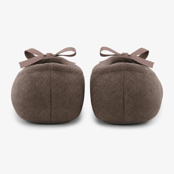 Totes TERRY BALLERINA SLIPPER Full Slippers Slippers   in  Taupe