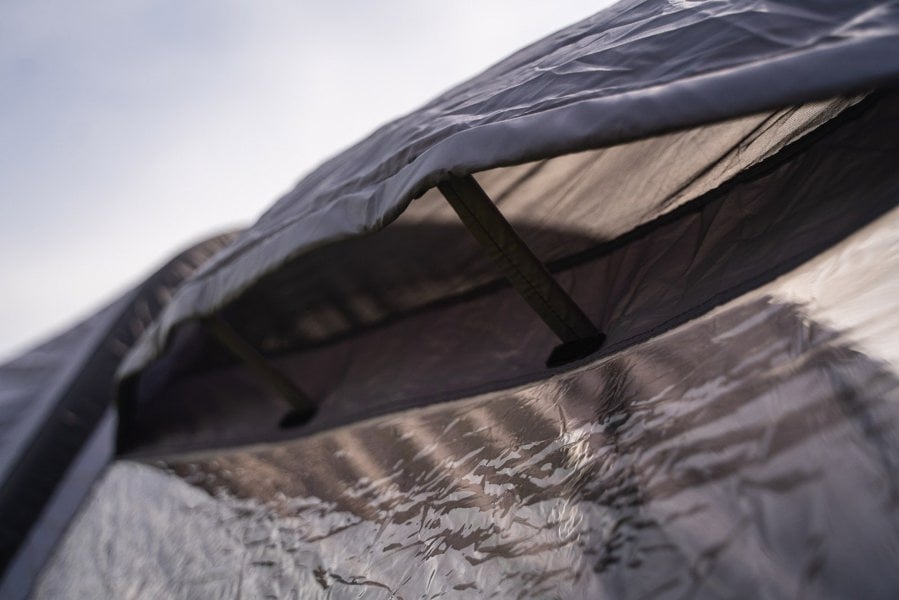 The vent on an OLPRO Discovery 6 Berth Inflatable Tent