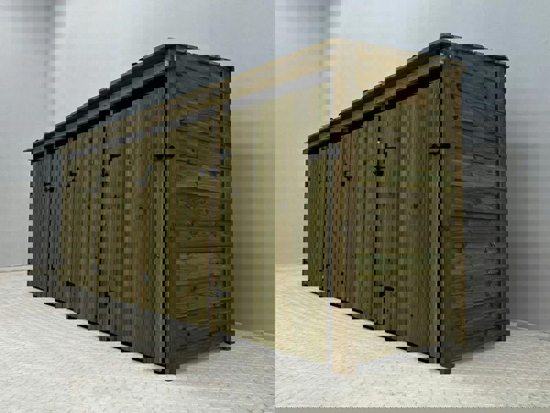 Arbor Garden Solutions Premium Tongue and Groove Wooden Wheelie Bin Store