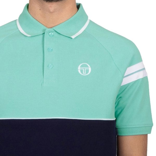 Sergio Tacchini Cambio Polo Shirt Pool Blue/Maritime Blue/White