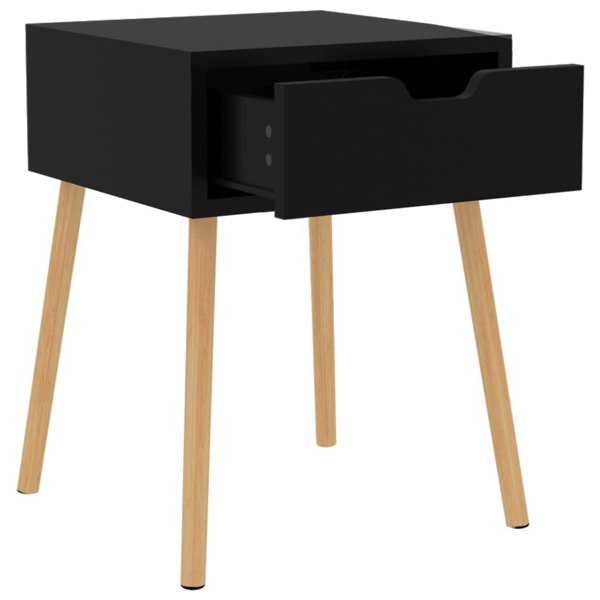 Berkfield Bedside Cabinet High Gloss Black 40x40x56 cm Engineered Wood