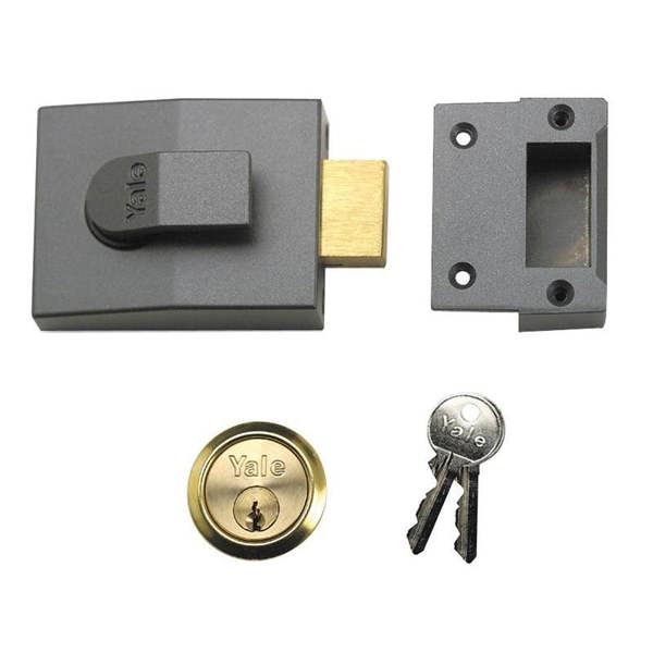 Yale Locks 82 Deadbolt Nightlatch 60mm Backset Dmg Finish Box - Multi Colour - 