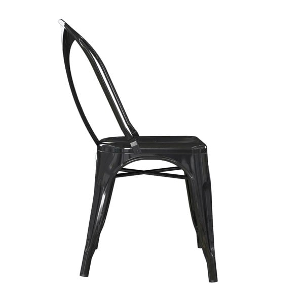 Dorel Home Finn metal dining chair in black - 2 pieces