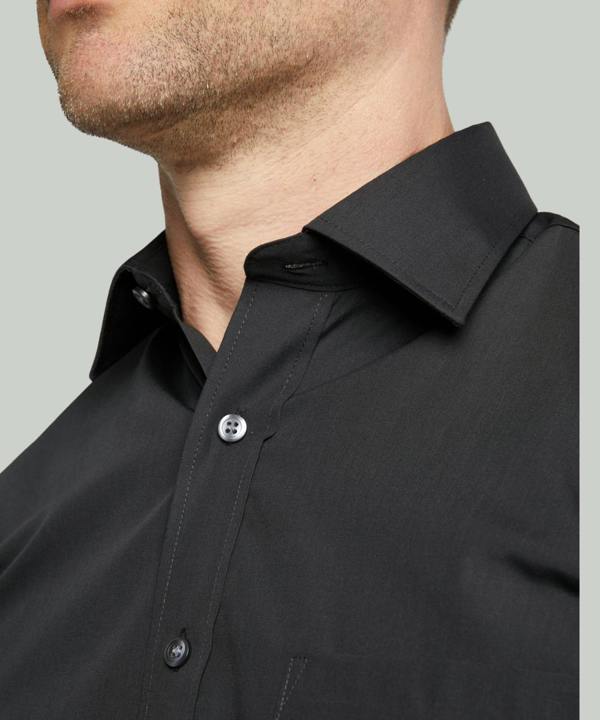 Black Long Sleeve Cotton Rich Non-Iron Shirt