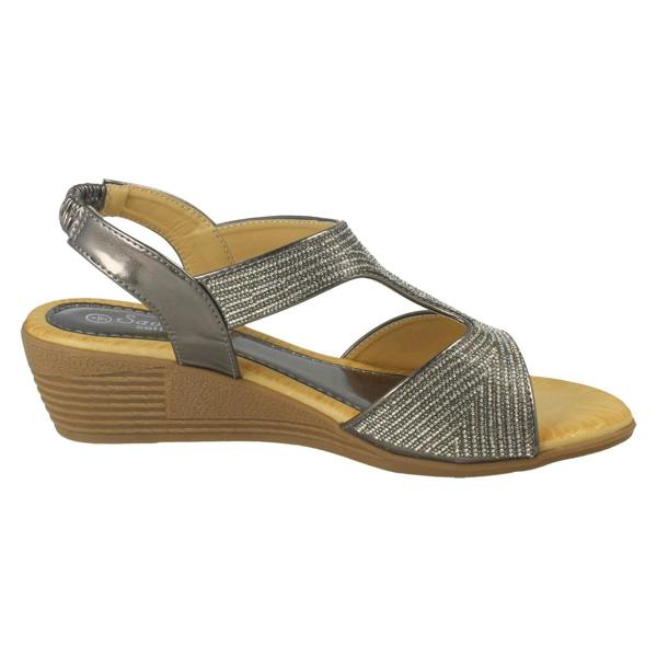 Savannah Ladies Savannah Wedge Heeled Sandals F12131