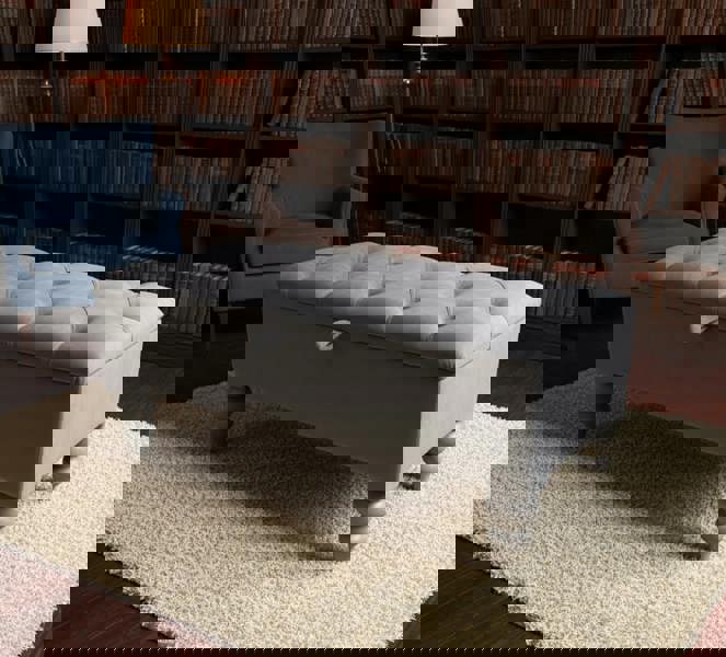 ISTOOLS Dark Grey Storage Ottoman Bench | Coffee Table, Seating & Hidden Storage