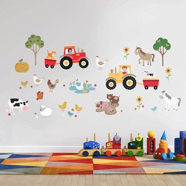 Farm Friends Wall Stickers - Happy Linen Company