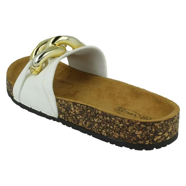 Spot On Ladies Spot On Chain Design Mules F00393