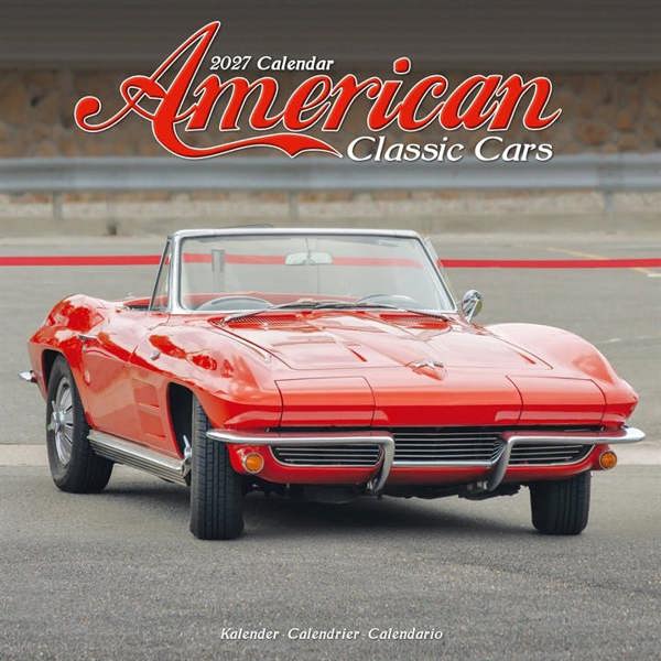 American Classic Cars Calendar 2027, Wall Calendars, Month To View, Transport, Gift