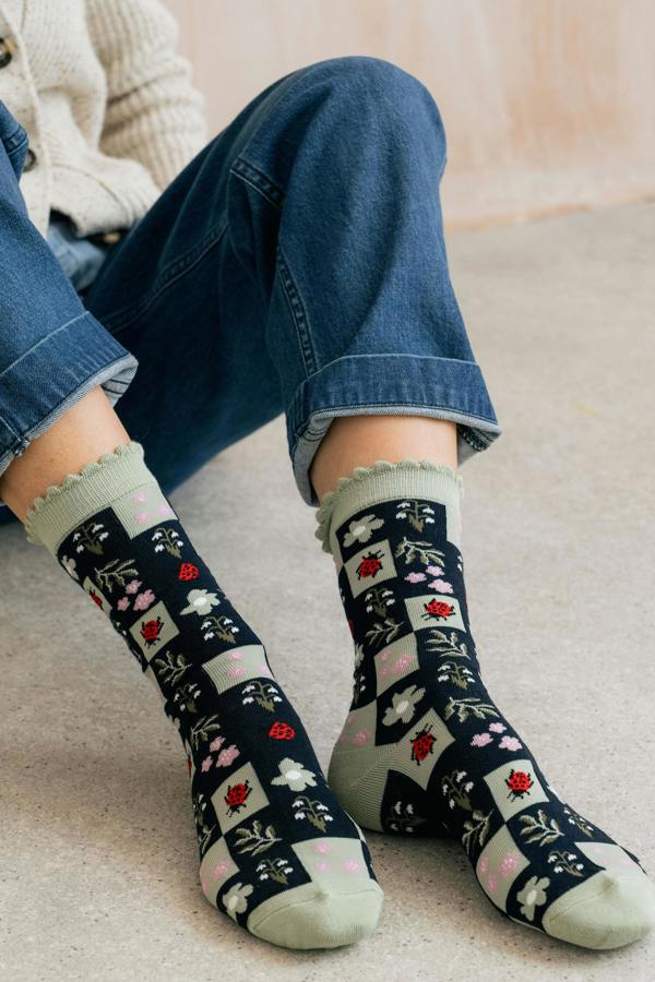 Lily & Me Lucy The Ladybird Bamboo Socks And Decoration Giftbox