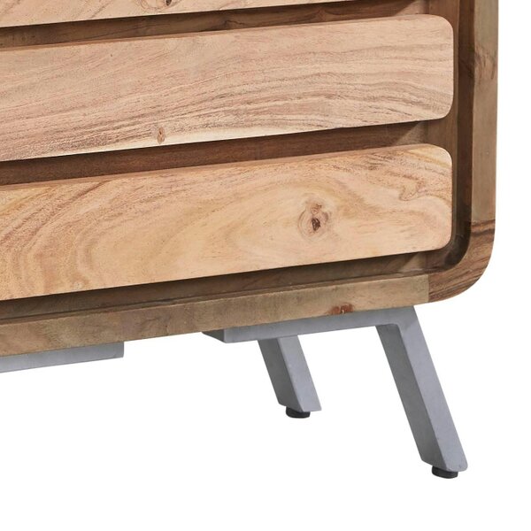 Wyld Haus Los Angeles Reclaimed Wood and Metal 4 Drawer Wide Storage Chest