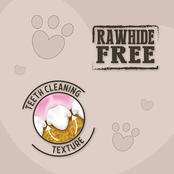 Rosewood Magic Bone Dental Twists Medium Dog Treat With Chicken, Peanut Butter Flavour 120g (4 Treats)