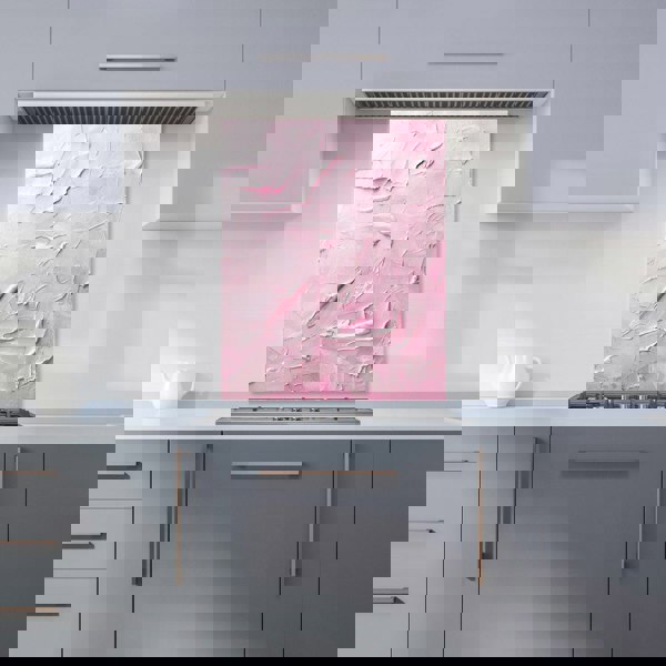 Warren Reed - Designer Baby Pink Textured Effect Kitchen Splashback