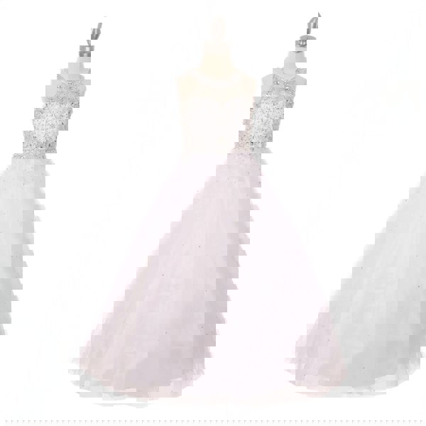 white full length princess-style dress