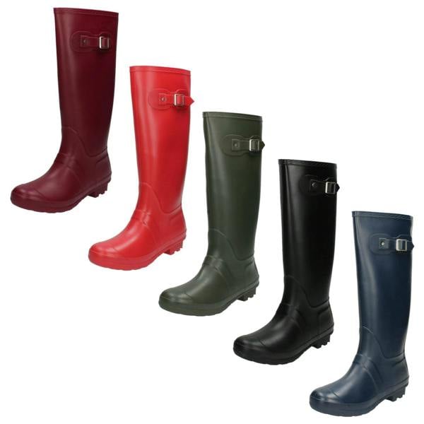 Spot On Ladies Spot On Side Buckle Colourful Wellington Boots X1166