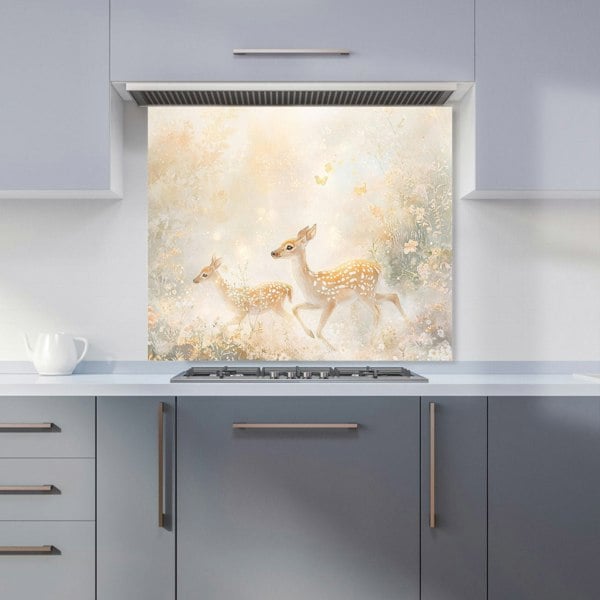 Warren Reed Baby Deer Glass Kitchen Splashback - 00018