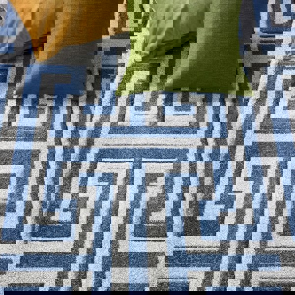 Origins Greek Key Navy/Grey