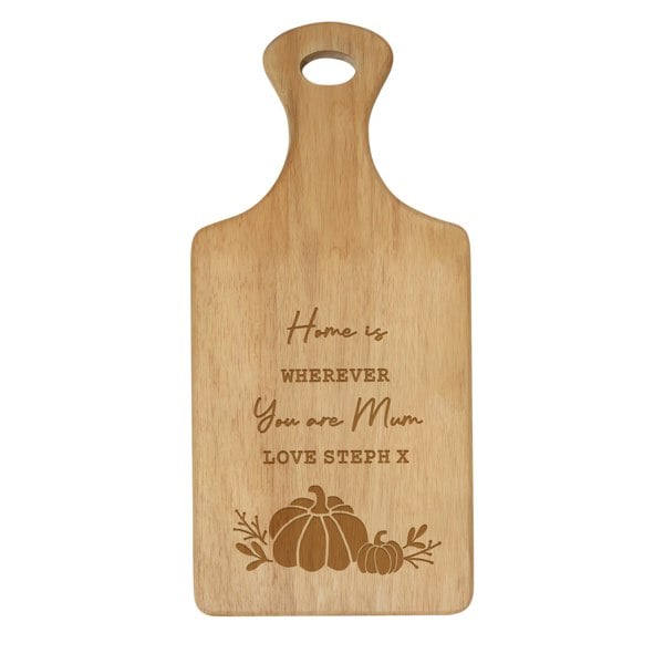 Personalised Memento Company Personalised Pumpkin Paddle Chopping Board