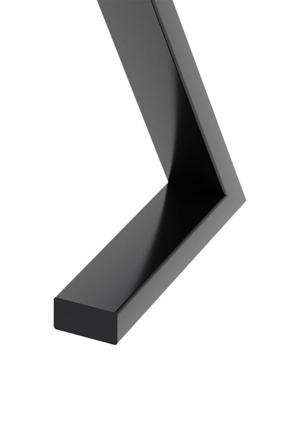 Living and Home 40cm/15.75 inch 2Pcs Black Z-shaped Anti-Slip Metal Table Legs Furniture Replacement Legs for Coffee Table, Bench