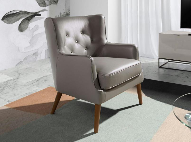 Angel Cerdá Chester Armchair Dark Grey Leather 5085