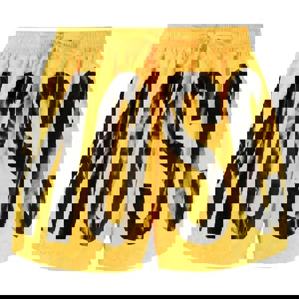 Moschino Mens Big Logo Swim Shorts - Yellow - 