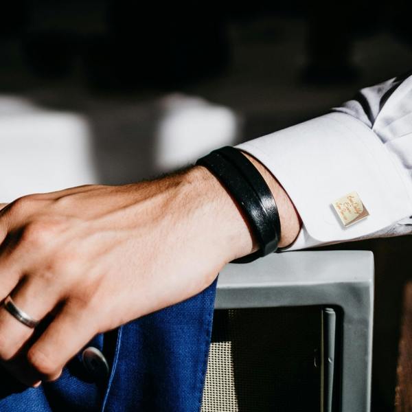 Personalised Script Square Cufflinks - Message