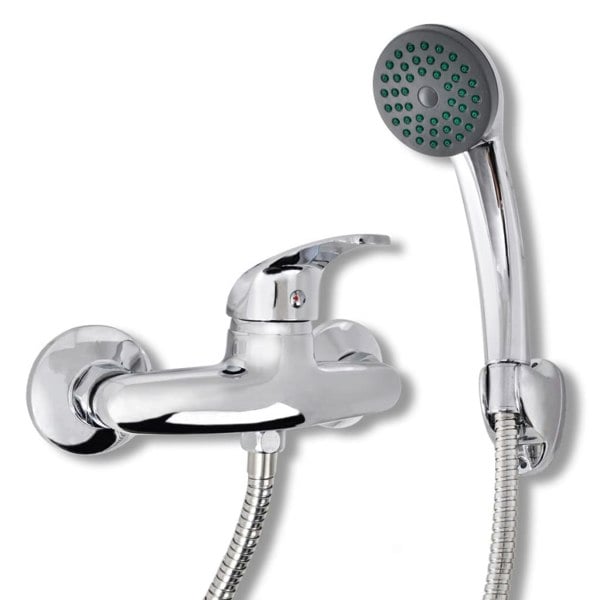 Berkfield Bath Shower Mixer Tap Kit Chrome