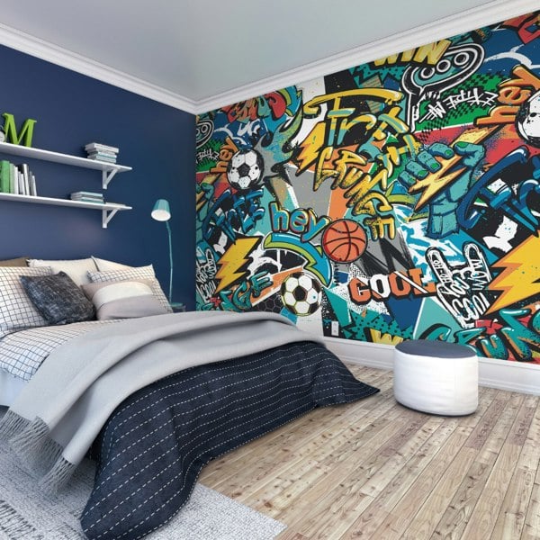 Origin Murals Sports Graffiti - Blue