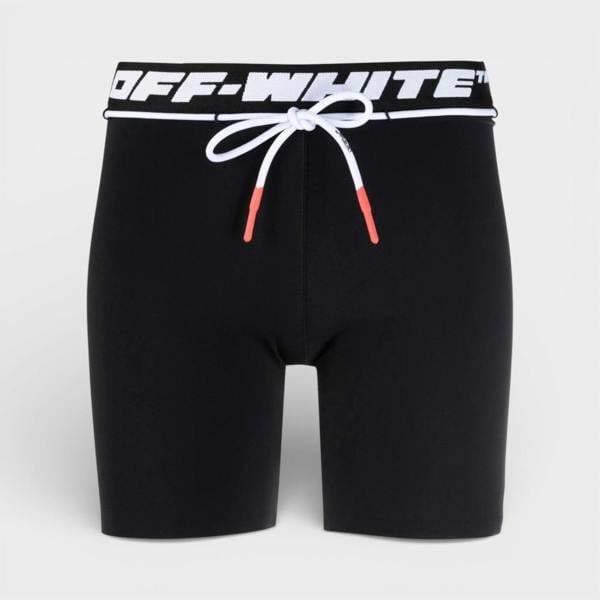 Off-White Athletic Logo Band Shorts Black White