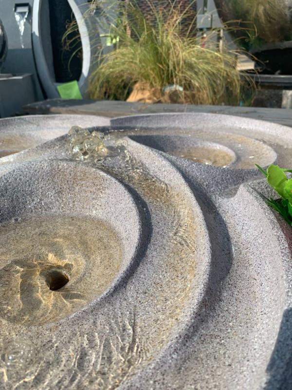Tranquillity Water Features Dropa Stone Contemporary Solar Water Feature