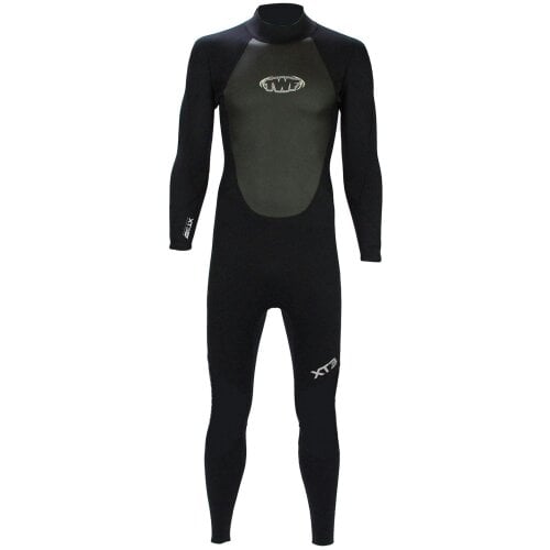 TWF Mens XT3 - Back Zip 3mm Fullsuit Wetsuit - Black