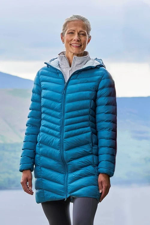 Mountain Warehouse Womens/Ladies Florence Long Padded Jacket - Teal