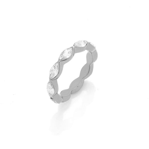 Say It With Marquise Stone Ring - Silver
