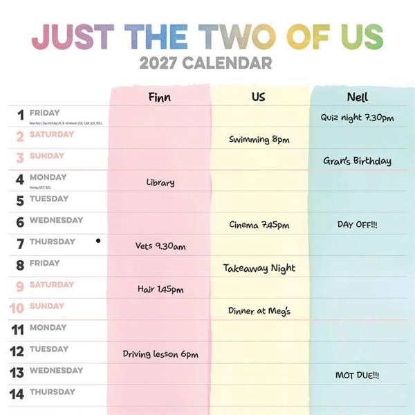 Just the Two of Us Couples Planner 2027, Couples Planners, Month To View, Family, Gift