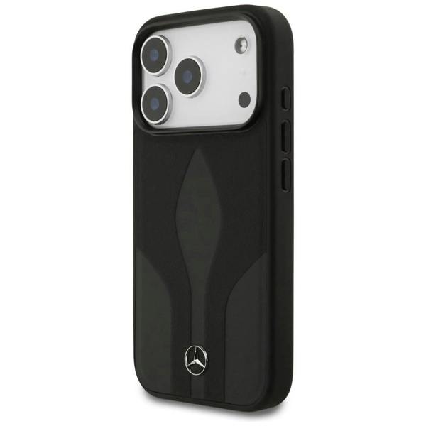 Mercedes Leather The Move Case with MagSafe for iPhone 17 Pro 6.3" Black - MEHMP17L25ROLAUK