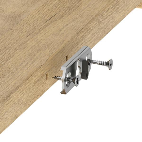 Decortie Fork Modern Wall Mounted Floating Shelf Unique Design Set 2 Piece Shelf 75cm