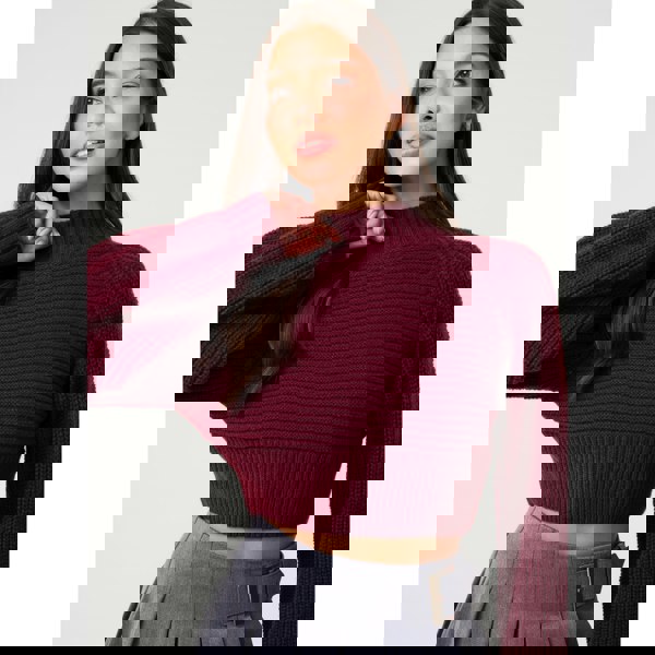 Pink Vanilla High Neck Knitted Jumper